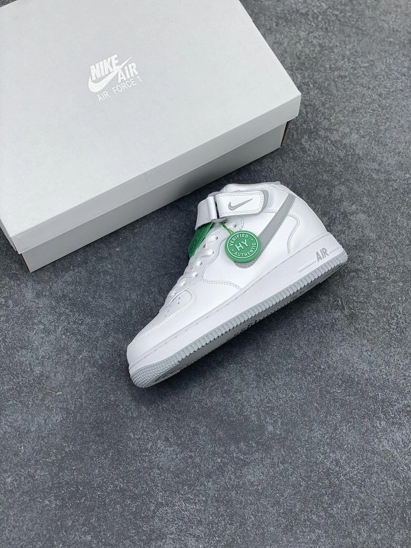 Nike Air Force 1 MID White Grey  Sneakers – DV0806-100 – Original Box with Top Rep Shoes & Best Replica Sneakers Quality Durable 1068