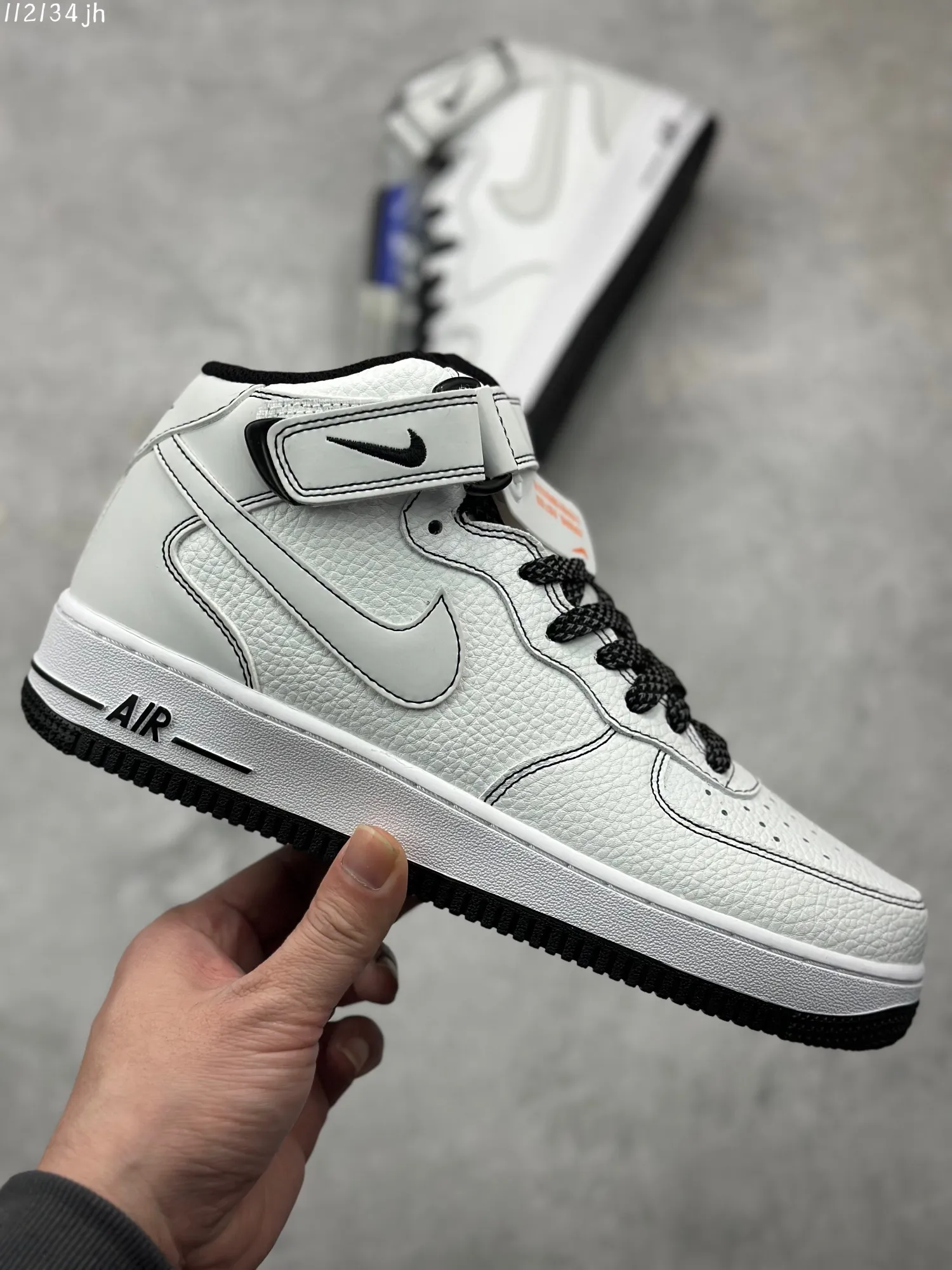 Contemporary Nike Air Force 1 Mid ‘Mark Line Full Sky’ – Black White Mid-Top  Rep Shoes & Best Replica Sneakers 1013
