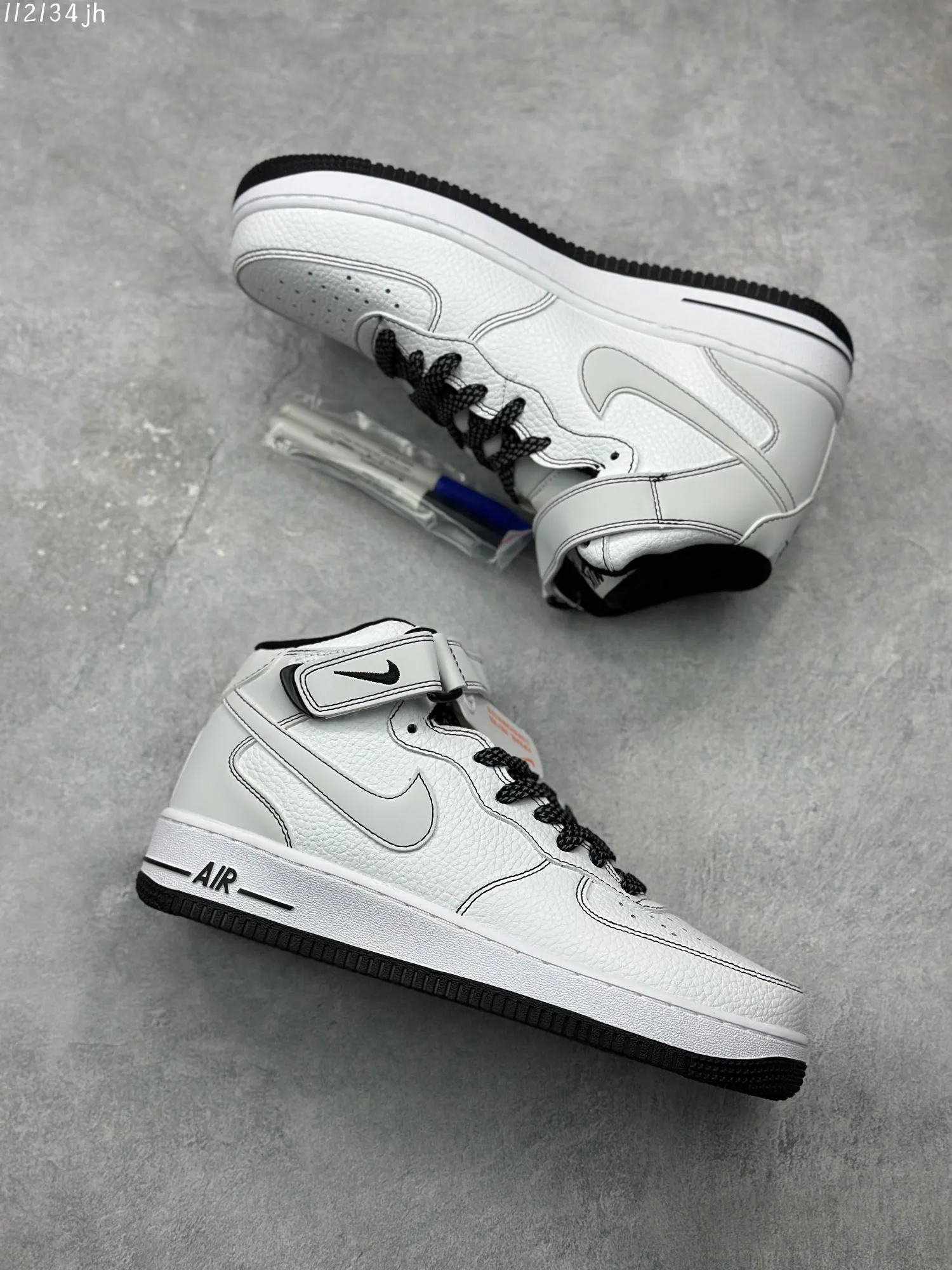 Contemporary Nike Air Force 1 Mid ‘Mark Line Full Sky’ – Black White Mid-Top  Rep Shoes & Best Replica Sneakers 1013