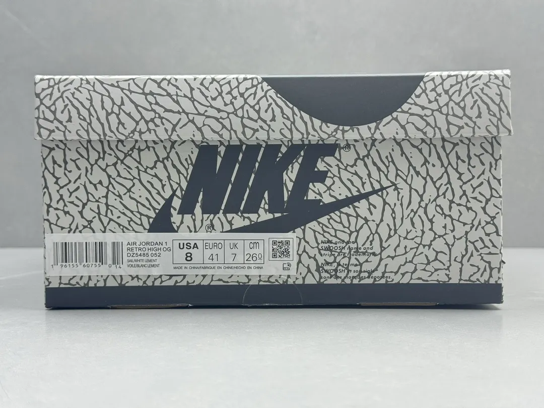Durable Nike Air Jordan 1 High ‘270 AJ1’ – White Black Elephant Print – Corporate Edition Rep Shoes with Top-Quality Best Replica Sneakers 1283