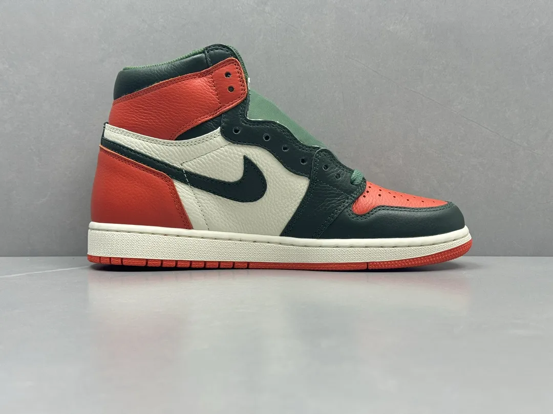 Nike Air Jordan 1 High OG ‘Green Orange’ – Corporate Edition, Top Rep Shoes, Best Replica Sneakers, Sizes 36-47 Including Half Sizes Reliable 1285