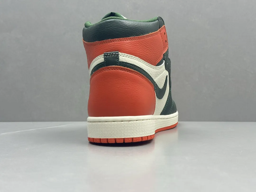Nike Air Jordan 1 High OG ‘Green Orange’ – Corporate Edition, Top Rep Shoes, Best Replica Sneakers, Sizes 36-47 Including Half Sizes Reliable 1285
