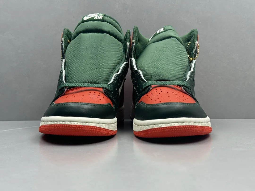 Nike Air Jordan 1 High OG ‘Green Orange’ – Corporate Edition, Top Rep Shoes, Best Replica Sneakers, Sizes 36-47 Including Half Sizes Reliable 1285