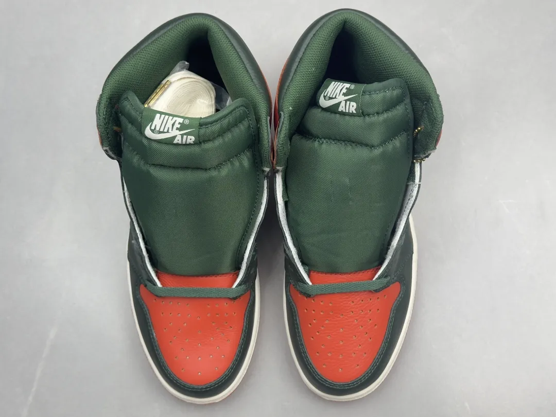 Nike Air Jordan 1 High OG ‘Green Orange’ – Corporate Edition, Top Rep Shoes, Best Replica Sneakers, Sizes 36-47 Including Half Sizes Reliable 1285