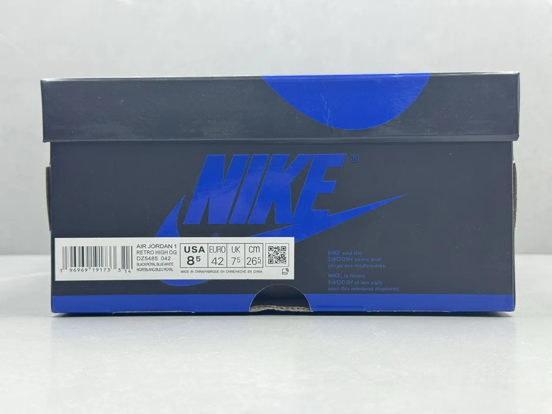 Practical Nike Air Jordan 1 High OG Royal Blue 2.0 – Black Blue White, Company Grade Authentic Version, Top Rep Shoes,  Nike Replica, Sizes 36-47 Including Half Sizes 1276