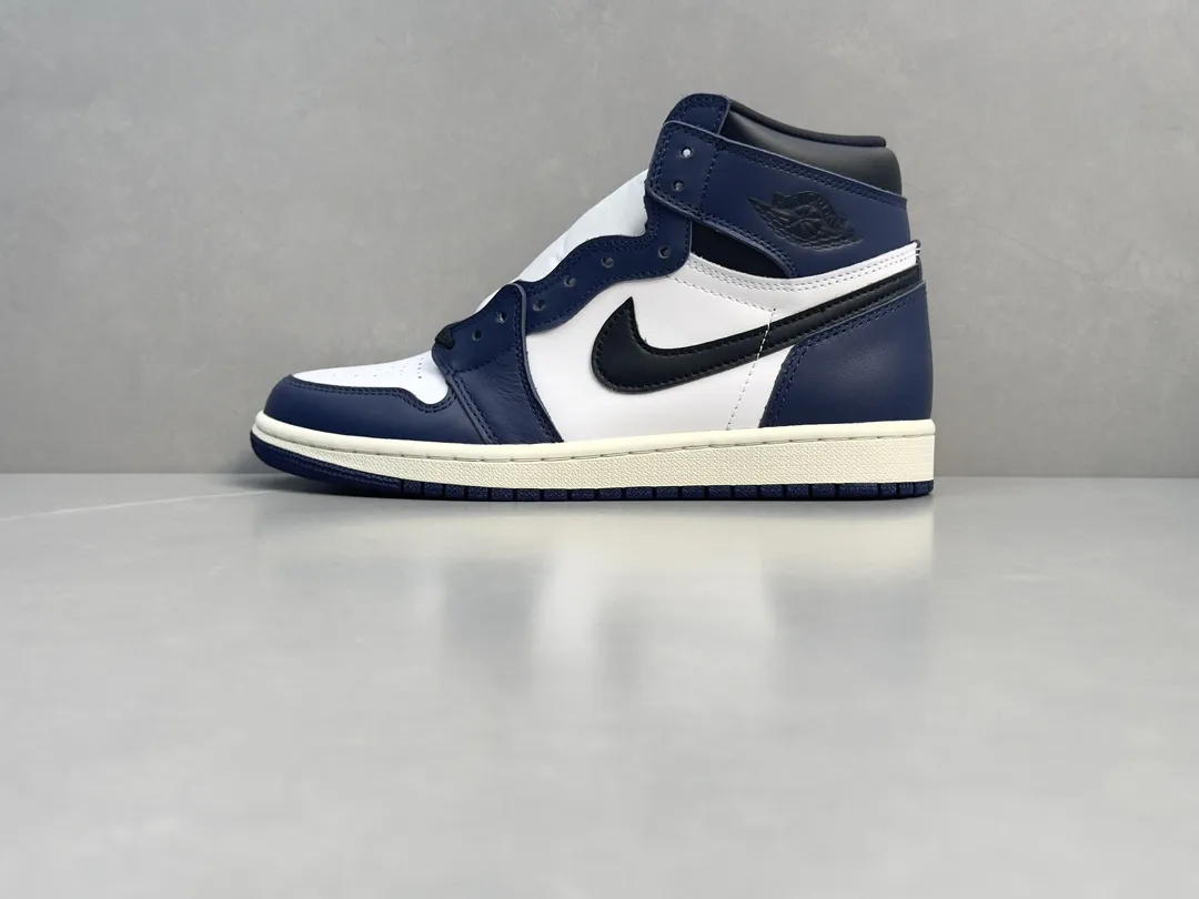 Bold Nike Air Jordan 1 High OG White Blue – Authentic Style Rep Shoes, Top-Quality Best Replica Sneakers, Sizes 36-47 Including Half Sizes 1347