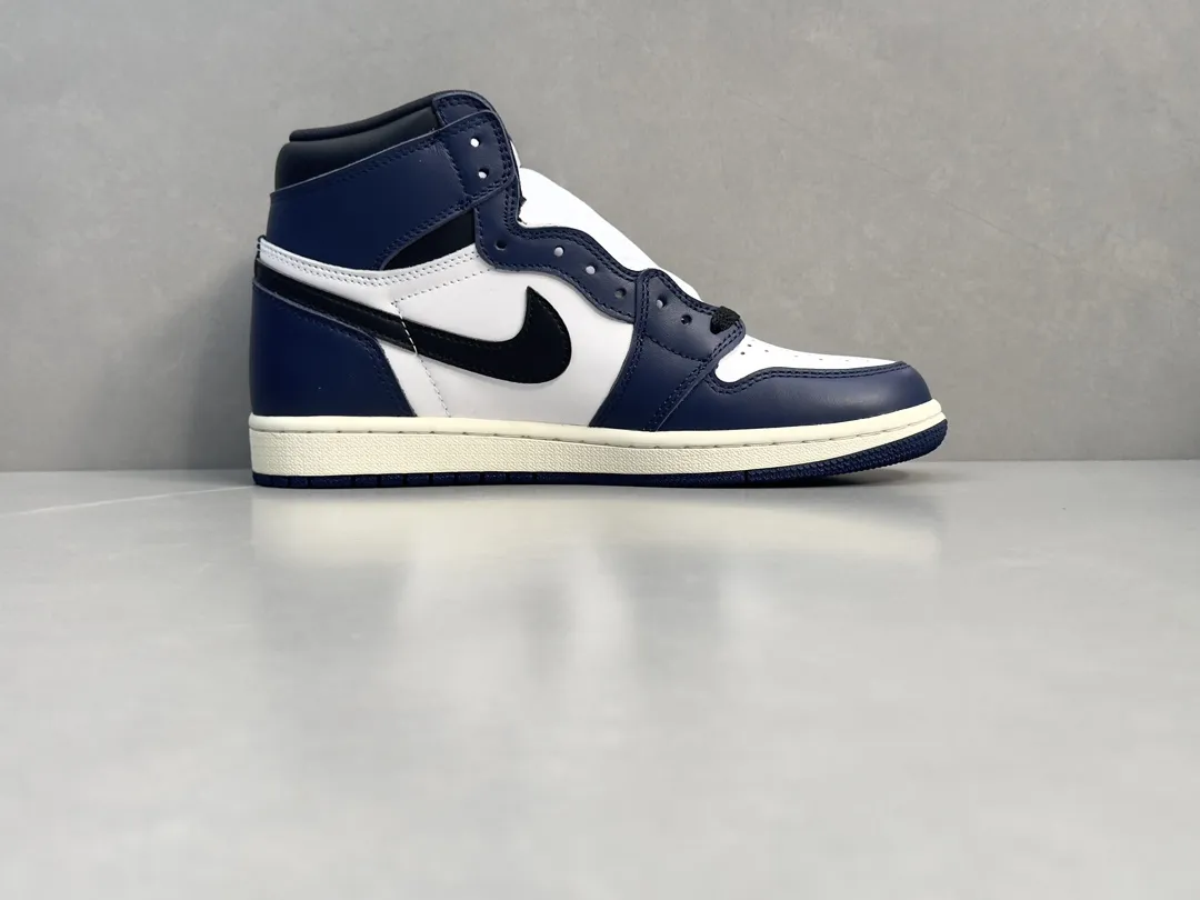Bold Nike Air Jordan 1 High OG White Blue – Authentic Style Rep Shoes, Top-Quality Best Replica Sneakers, Sizes 36-47 Including Half Sizes 1347