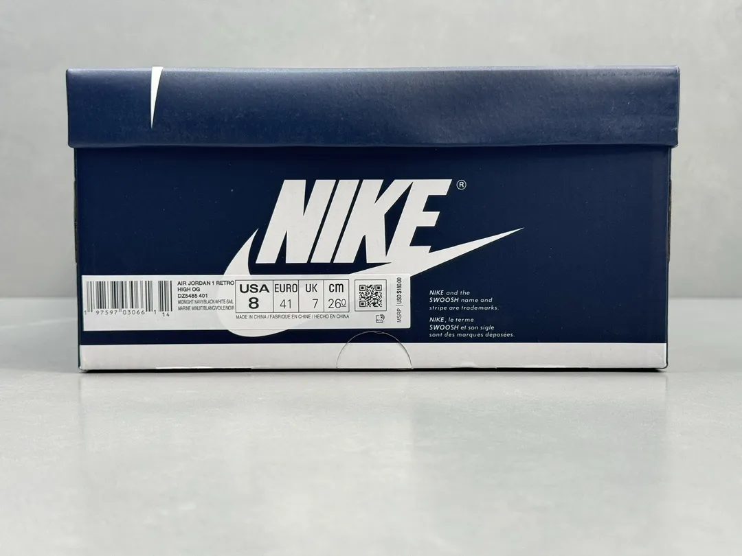 Bold Nike Air Jordan 1 High OG White Blue – Authentic Style Rep Shoes, Top-Quality Best Replica Sneakers, Sizes 36-47 Including Half Sizes 1347