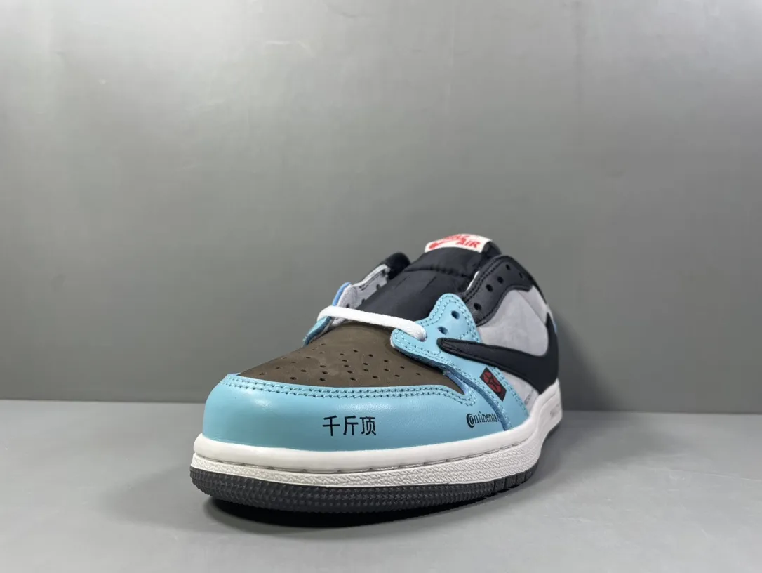 Nike Air Jordan 1 Low ‘A’ Train Collaboration – Light Blue Black – Top Rep Shoes & Best Replica Sneakers Popular 1249
