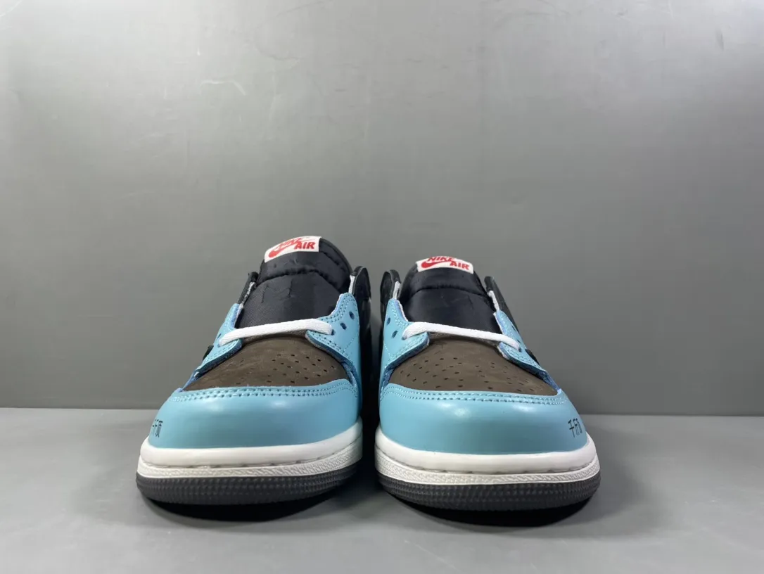 Nike Air Jordan 1 Low ‘A’ Train Collaboration – Light Blue Black – Top Rep Shoes & Best Replica Sneakers Popular 1249