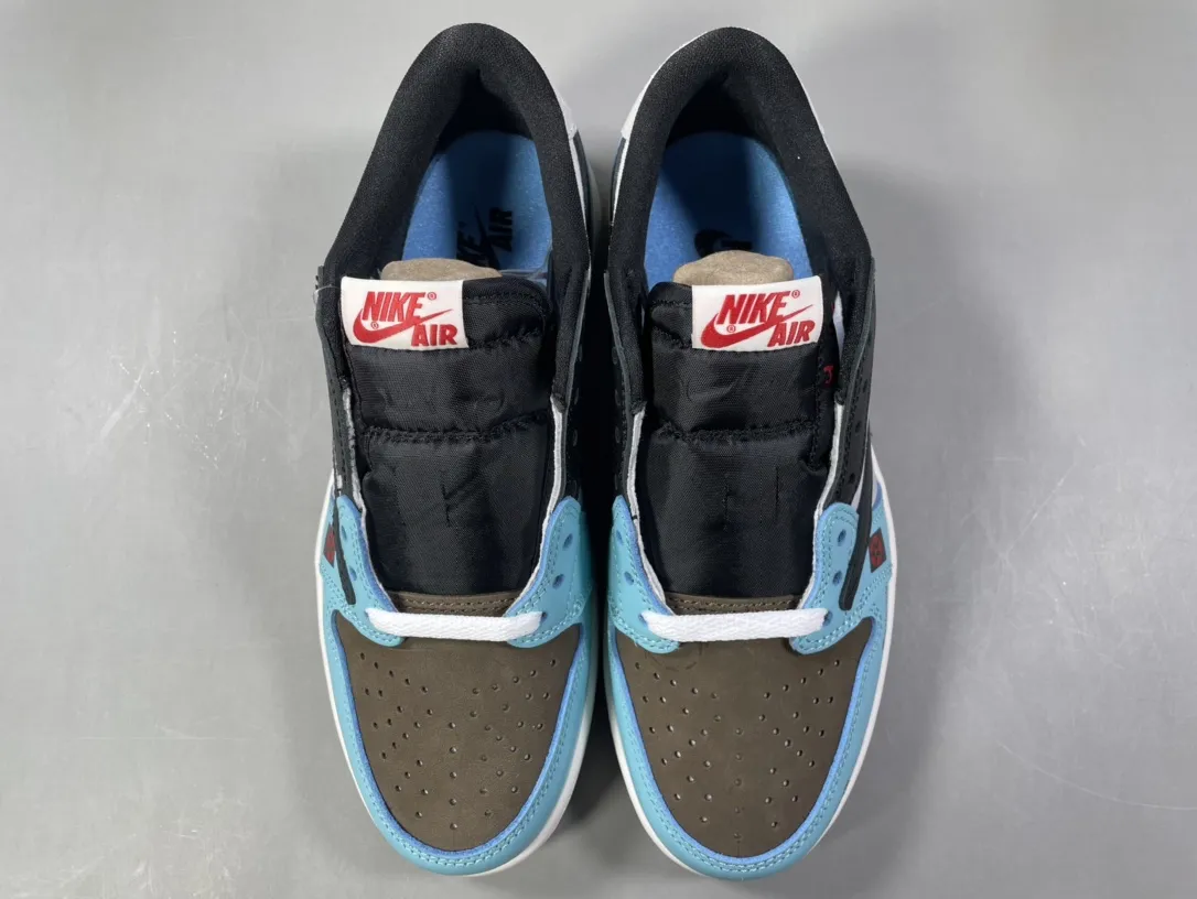 Nike Air Jordan 1 Low ‘A’ Train Collaboration – Light Blue Black – Top Rep Shoes & Best Replica Sneakers Popular 1249