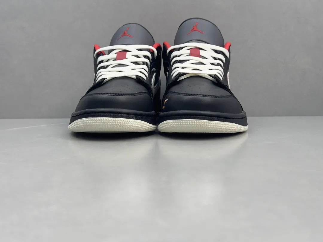Trendy Nike Air Jordan 1 Low ‘Flame’ Black Red – Top Rep Shoes, Best Replica Sneakers, Sizes 36-46 Including Half Sizes 1346