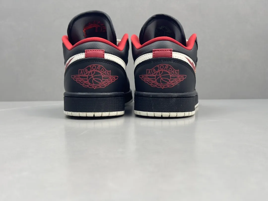 Trendy Nike Air Jordan 1 Low ‘Flame’ Black Red – Top Rep Shoes, Best Replica Sneakers, Sizes 36-46 Including Half Sizes 1346