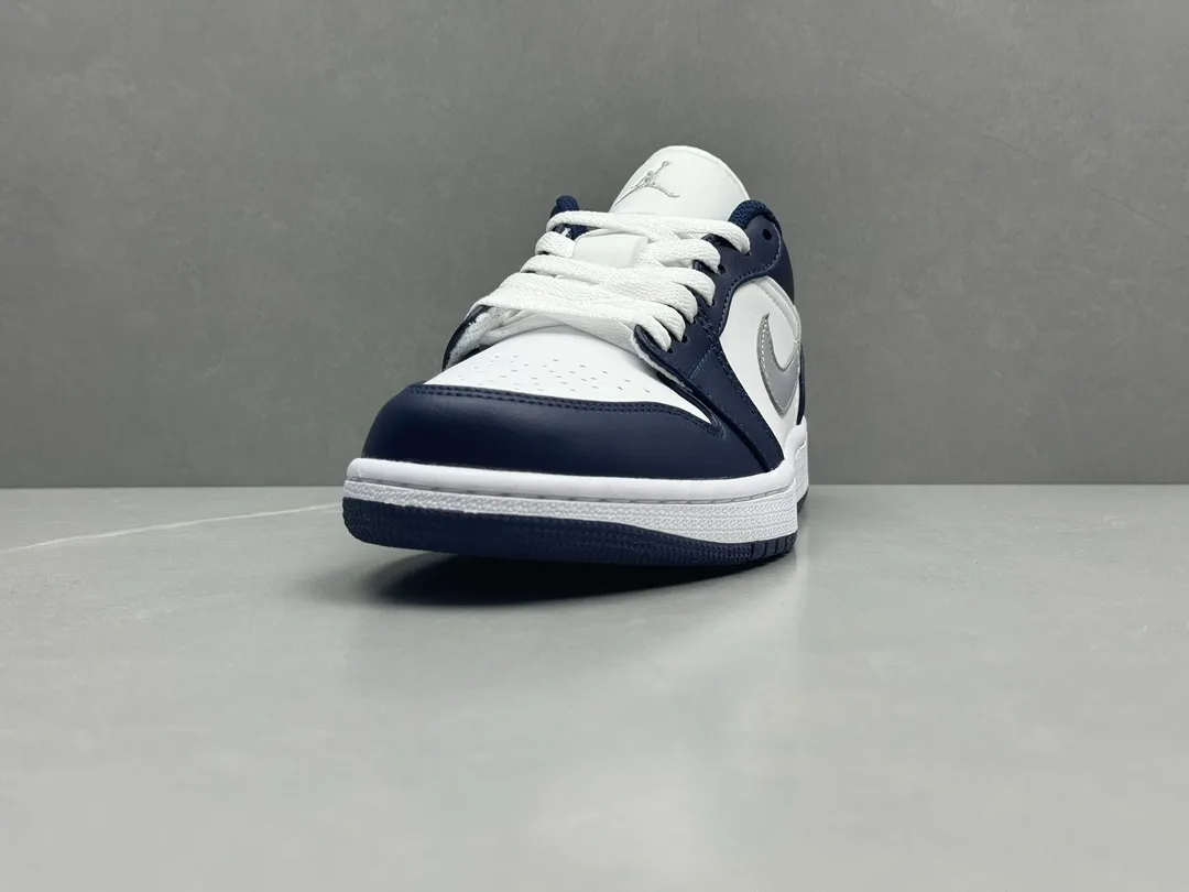 Nike Air Jordan 1 Low ‘Navy Blue White’ – Pure  Version Replica Shoes, Sizes 36-46 Including Half Sizes Upgraded 1243