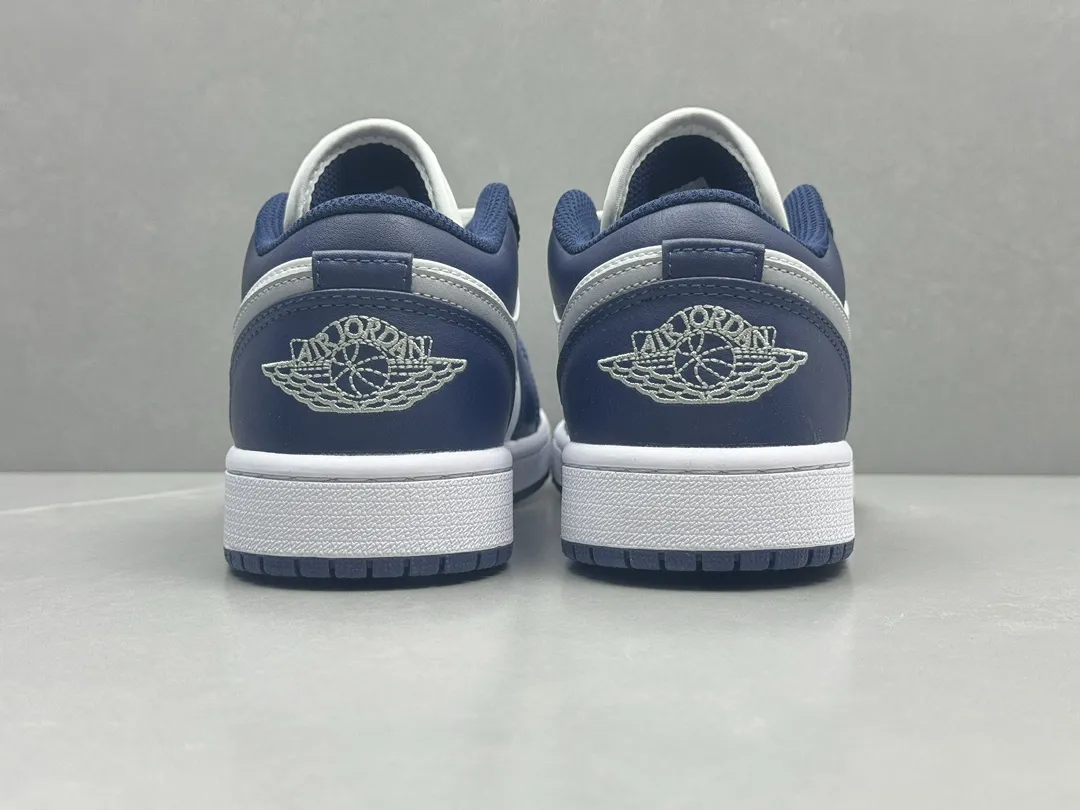 Nike Air Jordan 1 Low ‘Navy Blue White’ – Pure  Version Replica Shoes, Sizes 36-46 Including Half Sizes Upgraded 1243