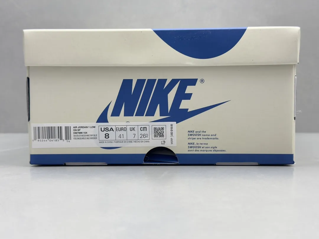Cozy Nike Air Jordan 1 Low Travis Scott x Fragment White Blue Rep Shoes – Top Nike Replica Sneakers 1340