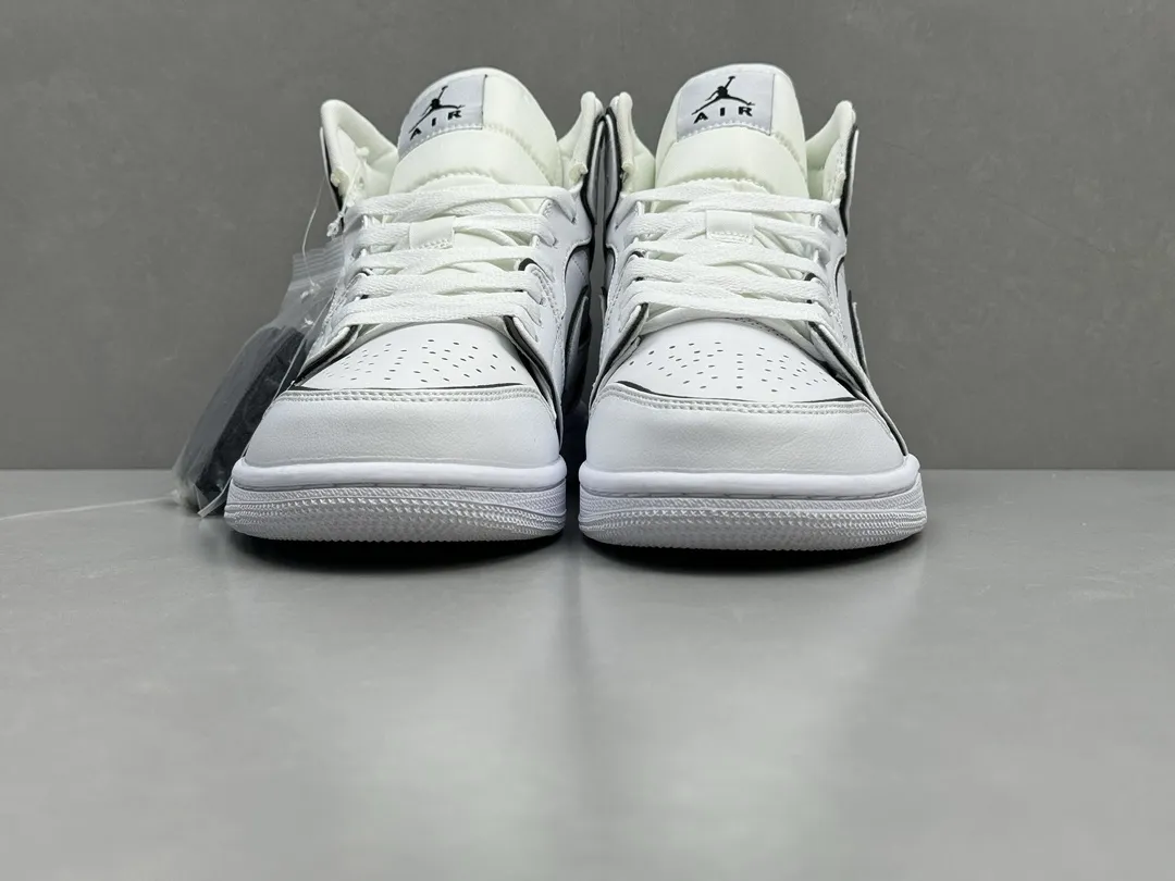 Nike Air Jordan 1 Mid ‘3M Reflective White’ – Authentic Version, Rep Shoes & Replica Nikes, Sizes 36-46 (Including Half Sizes WaterResistant 1231