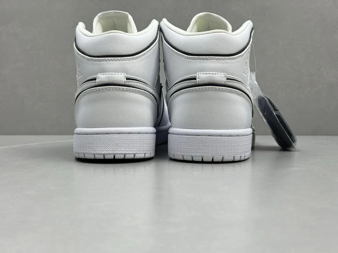 Nike Air Jordan 1 Mid ‘3M Reflective White’ – Authentic Version, Rep Shoes & Replica Nikes, Sizes 36-46 (Including Half Sizes WaterResistant 1231