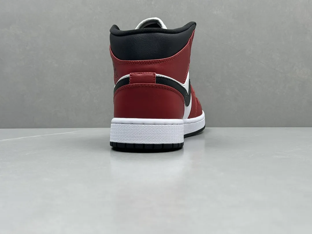 Nike Air Jordan 1 Mid “Black Toe Chicago” – Red Black White – Rep Shoes for Men, Replica Nikes Sizes 36-46 (Including Half Sizes TechFriendly 1193