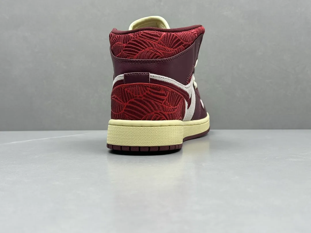 Sustainable Nike Air Jordan 1 Mid China Red Fabric – Men’s Basketball Shoes with Replica Shoes Style, Sizes 36-46 (Including Half Sizes 1198
