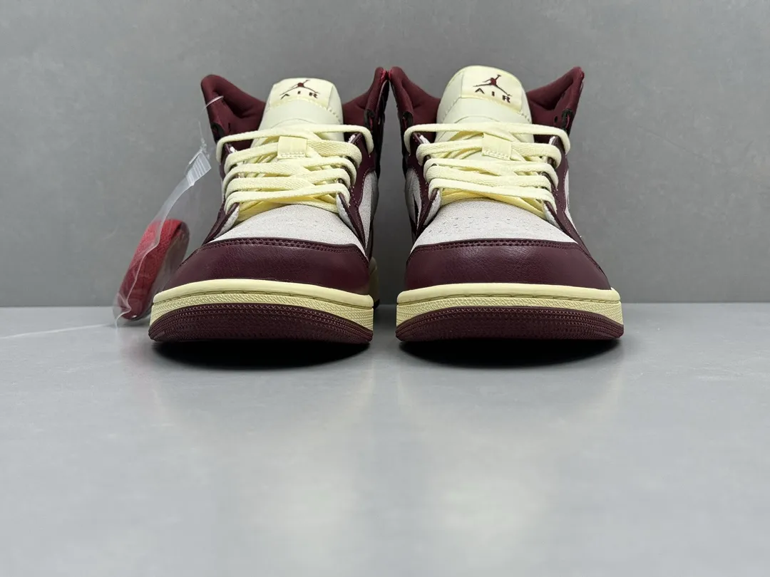 Sustainable Nike Air Jordan 1 Mid China Red Fabric – Men’s Basketball Shoes with Replica Shoes Style, Sizes 36-46 (Including Half Sizes 1198
