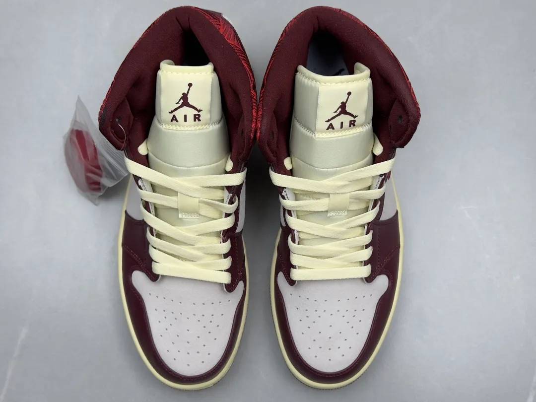 Sustainable Nike Air Jordan 1 Mid China Red Fabric – Men’s Basketball Shoes with Replica Shoes Style, Sizes 36-46 (Including Half Sizes 1198