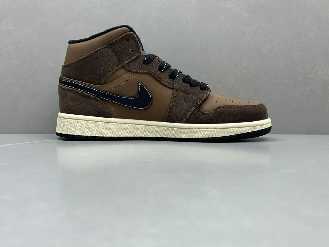 Thermal Nike Air Jordan 1 Mid Dark Chocolate Colorway – Pure  Version Replica Shoes, Sizes 36-46 Including Half Sizes 1220