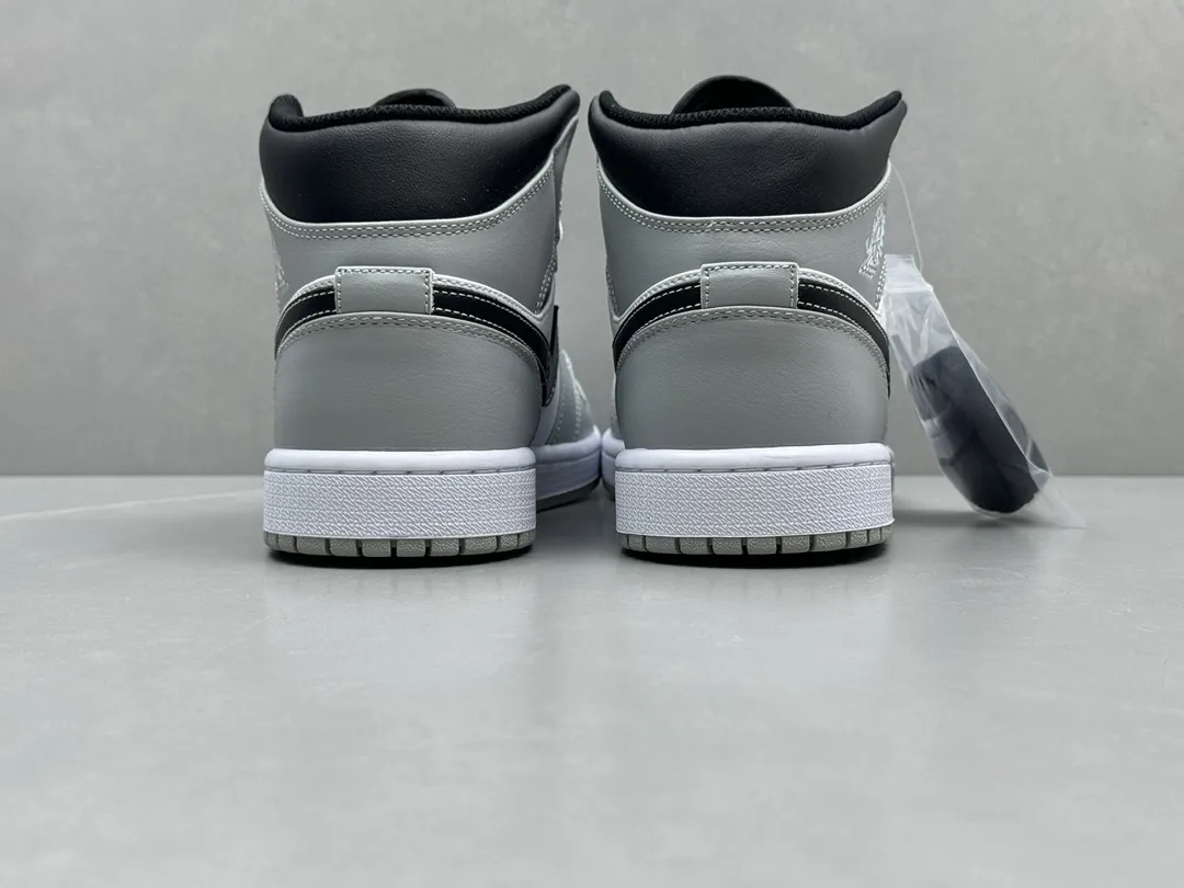 ComfortFit Nike Air Jordan 1 Mid ‘Grey White Black’ – Authentic Version, Rep Shoes & Replica Nike Sneakers, Sizes 36-46 Including Half Sizes 1223