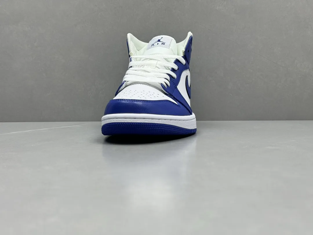 Nike Air Jordan 1 Mid Kentucky Blue and White Basketball Shoes – Rep Shoes & Replica Nike – Sizes 36-46 (Including Half Sizes WellDesigned 1197