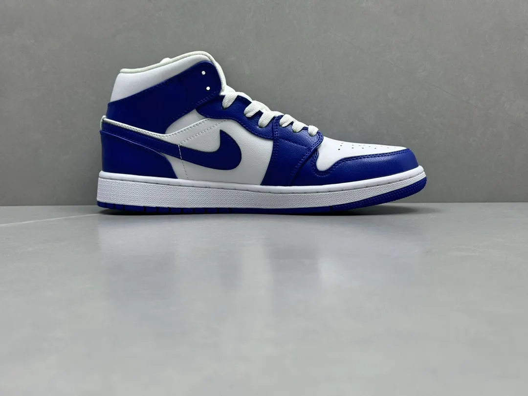 Nike Air Jordan 1 Mid Kentucky Blue and White Basketball Shoes – Rep Shoes & Replica Nike – Sizes 36-46 (Including Half Sizes WellDesigned 1197