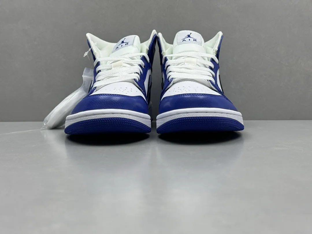Nike Air Jordan 1 Mid Kentucky Blue and White Basketball Shoes – Rep Shoes & Replica Nike – Sizes 36-46 (Including Half Sizes WellDesigned 1197