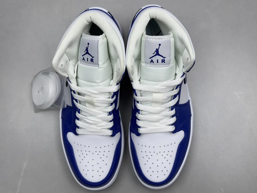 Nike Air Jordan 1 Mid Kentucky Blue and White Basketball Shoes – Rep Shoes & Replica Nike – Sizes 36-46 (Including Half Sizes WellDesigned 1197