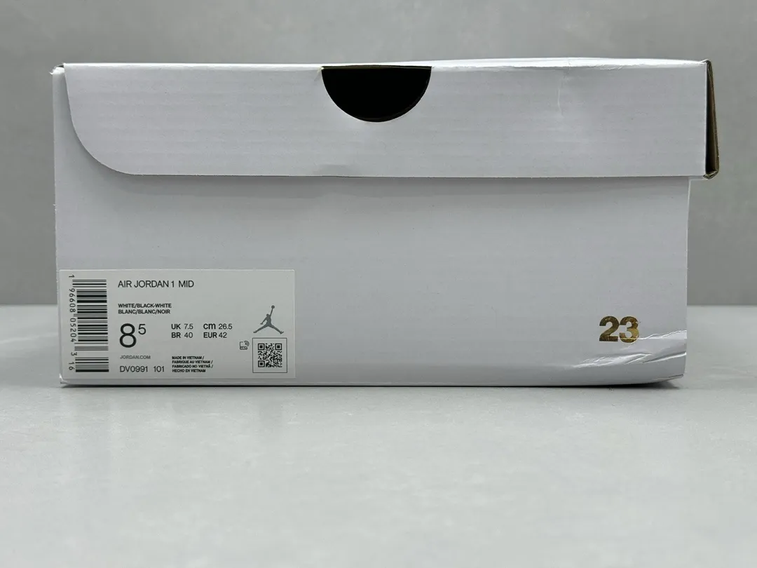 Nike Air Jordan 1 Mid ‘Panda’ – Black White – Authentic Rep Shoes & Replica Nikes Version Elegant 1199