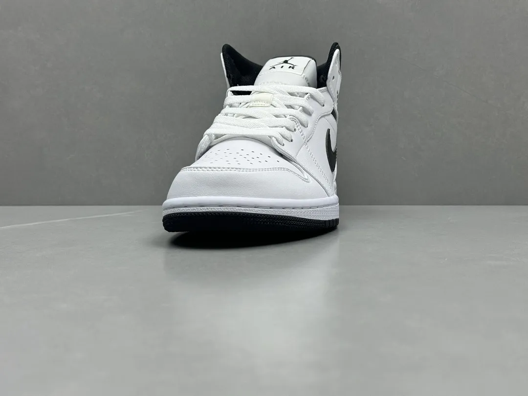 Nike Air Jordan 1 Mid ‘Panda’ – White Black – Authentic Rep Shoes & Replica Nikes Version SunProtective 1216
