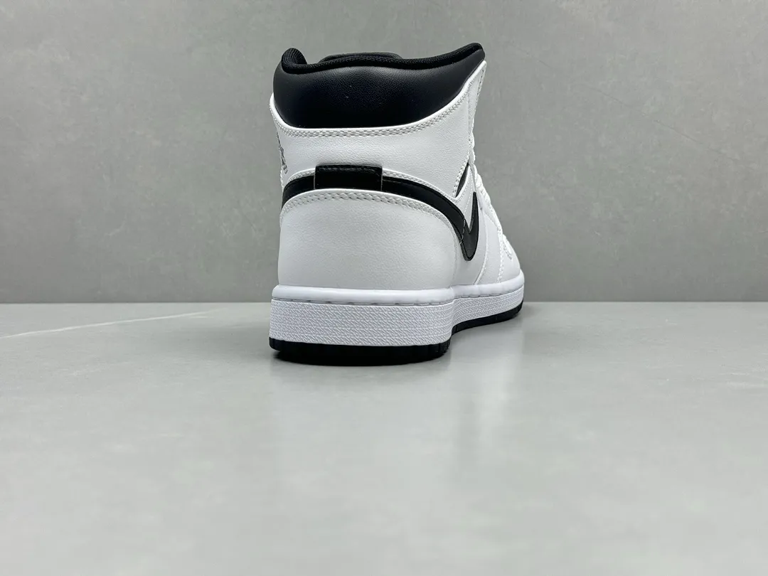 Nike Air Jordan 1 Mid ‘Panda’ – White Black – Authentic Rep Shoes & Replica Nikes Version SunProtective 1216