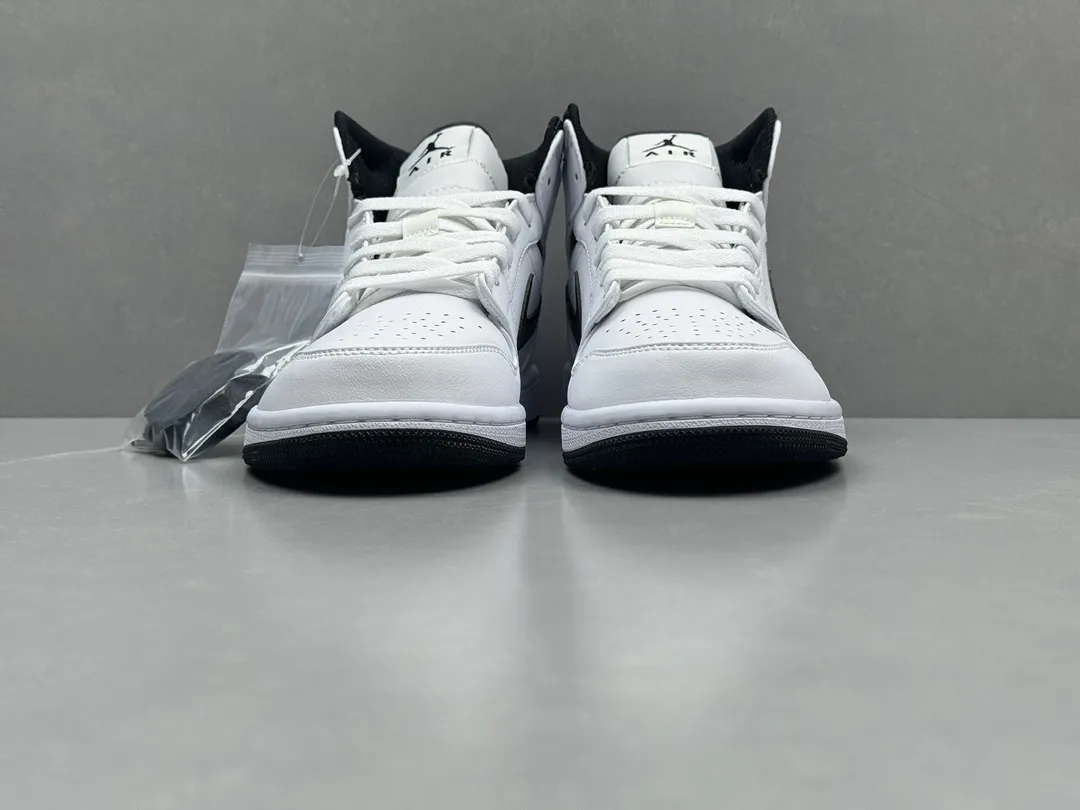 Nike Air Jordan 1 Mid ‘Panda’ – White Black – Authentic Rep Shoes & Replica Nikes Version SunProtective 1216