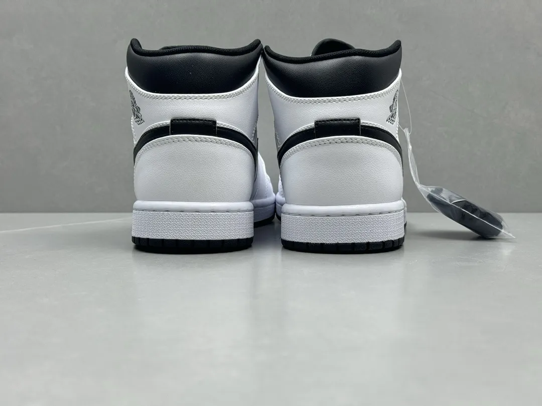Nike Air Jordan 1 Mid ‘Panda’ – White Black – Authentic Rep Shoes & Replica Nikes Version SunProtective 1216