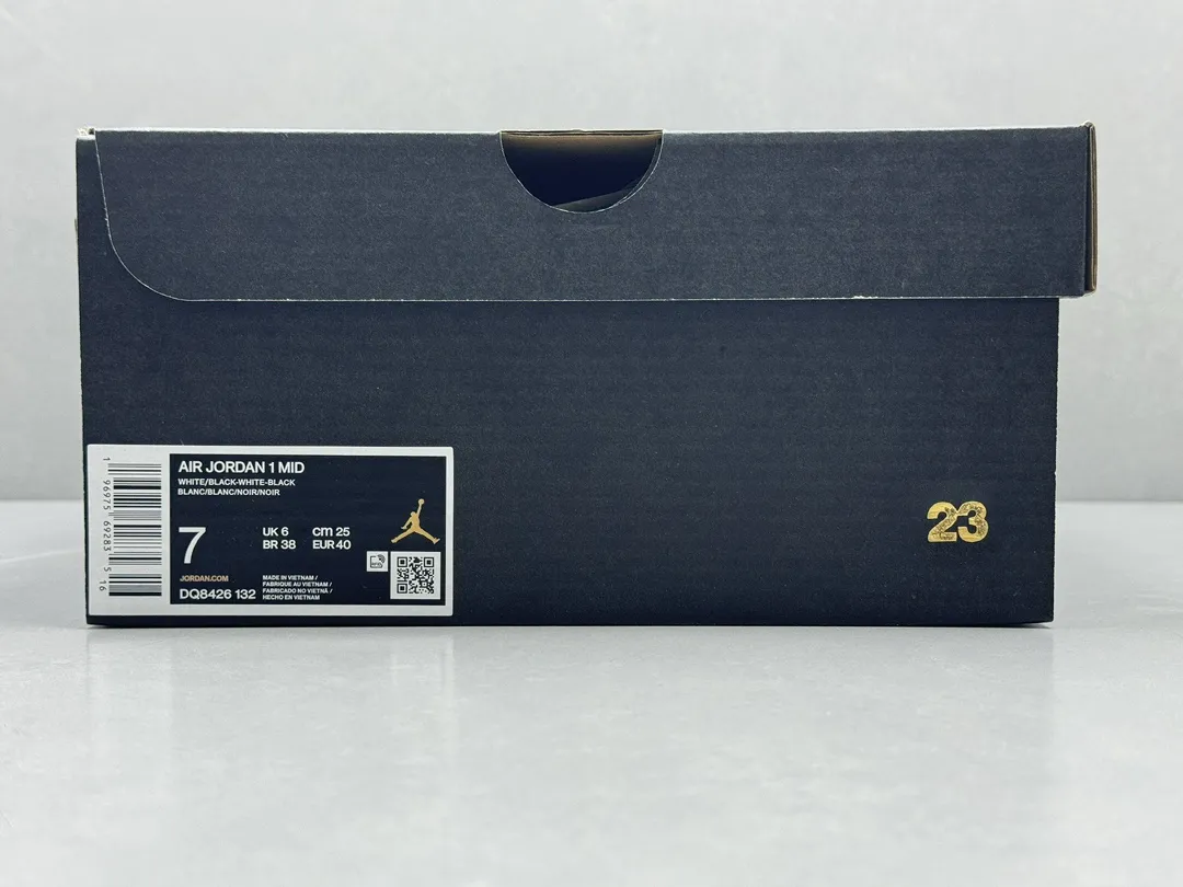 Nike Air Jordan 1 Mid ‘Panda’ – White Black – Authentic Rep Shoes & Replica Nikes Version SunProtective 1216