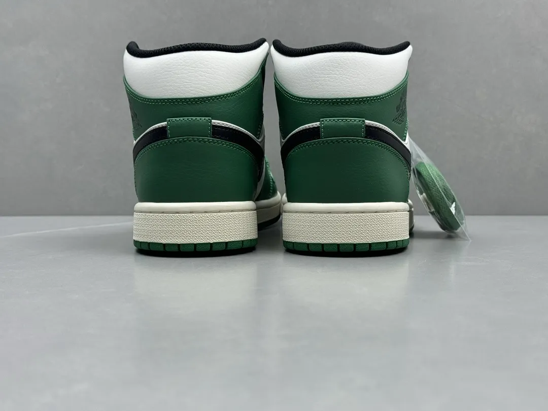 Colorful Nike Air Jordan 1 Mid ‘Pine Green’ – White Green – Top Rep Shoes & Best Replica Sneakers Authentic Version 1336