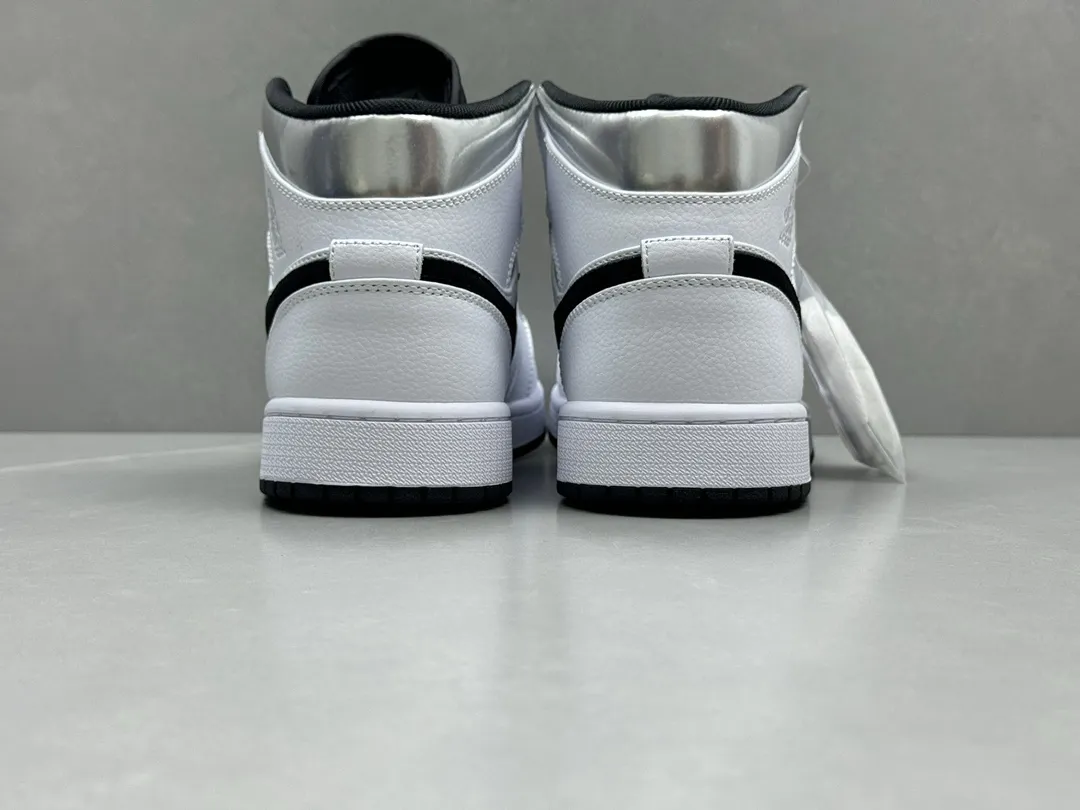TechFriendly Nike Air Jordan 1 Mid ‘Pure ’ – White Black – Top Rep Shoes – Best Replica Sneakers – Sizes 36-46 (Including Half Sizes 1324