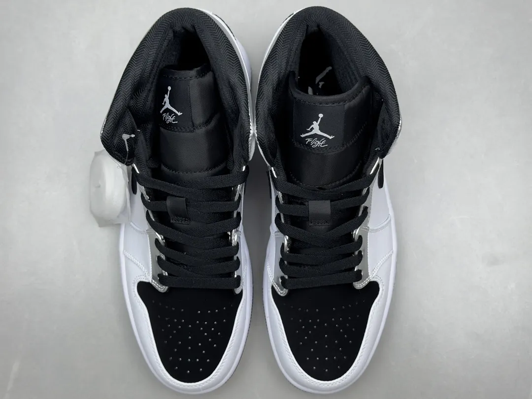 TechFriendly Nike Air Jordan 1 Mid ‘Pure ’ – White Black – Top Rep Shoes – Best Replica Sneakers – Sizes 36-46 (Including Half Sizes 1324