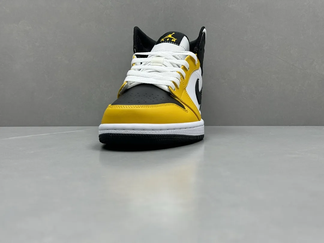 Soft Nike Air Jordan 1 Mid ‘Pure ’ – Yellow Black White, Top Rep Shoes, Best Replica Sneakers, Sizes 36-46 (Including Half Sizes 1317