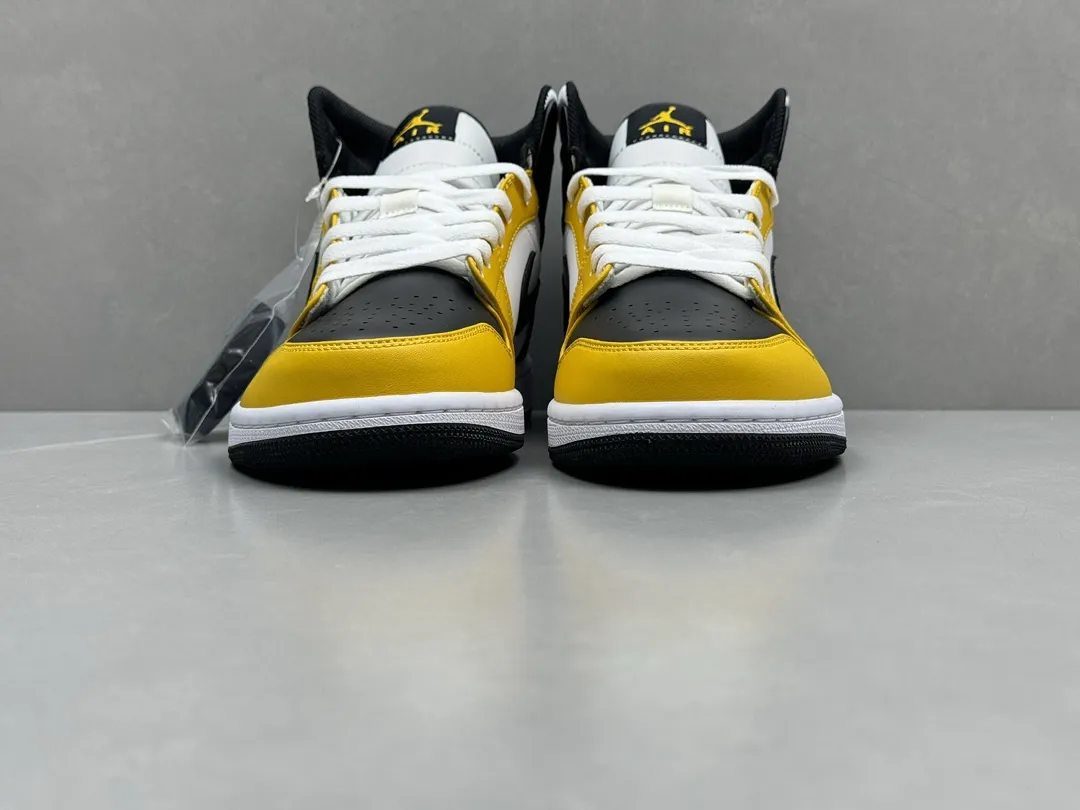 Soft Nike Air Jordan 1 Mid ‘Pure ’ – Yellow Black White, Top Rep Shoes, Best Replica Sneakers, Sizes 36-46 (Including Half Sizes 1317