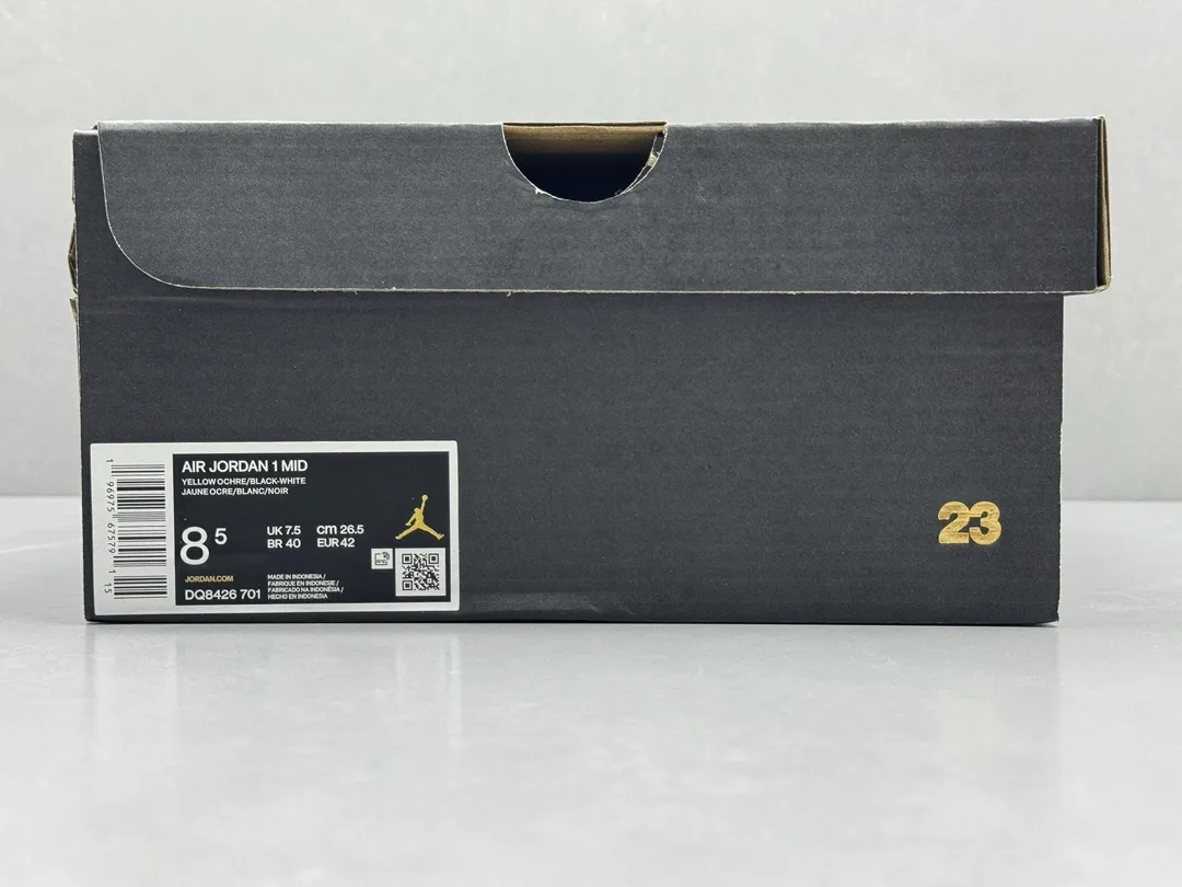 Soft Nike Air Jordan 1 Mid ‘Pure ’ – Yellow Black White, Top Rep Shoes, Best Replica Sneakers, Sizes 36-46 (Including Half Sizes 1317