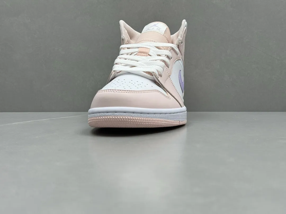 Nike Air Jordan 1 Mid ‘Pure ’ – Youth, Dusty Lilac, Top Rep Shoes, Best Replica Sneakers, Sizes 36-46 (Including Half Sizes Thermal 1332