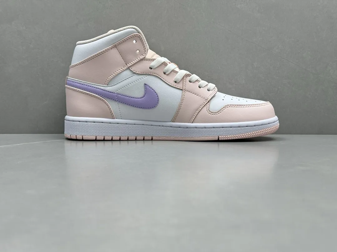 Nike Air Jordan 1 Mid ‘Pure ’ – Youth, Dusty Lilac, Top Rep Shoes, Best Replica Sneakers, Sizes 36-46 (Including Half Sizes Thermal 1332