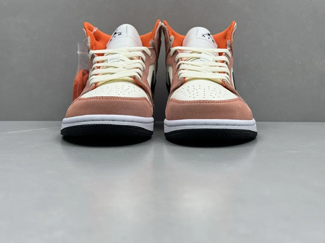 Nike Air Jordan 1 Mid ‘Rust Pink’ – Youth Rep Shoes, Replica Sneakers, Sizes 36- Durable 1204