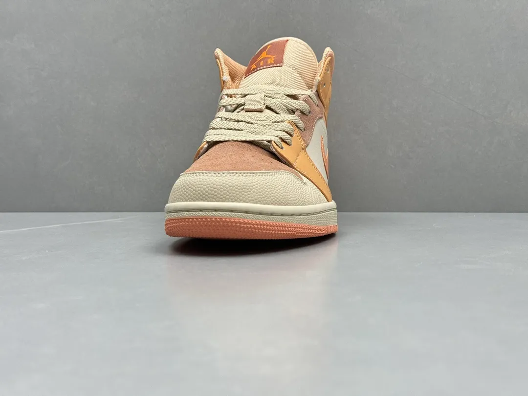 Attractive Nike Air Jordan 1 Mid SE ‘Apricot Orange’ – Women’s Basketball Shoes with Replica Nike Design, Sizes 36- 1227