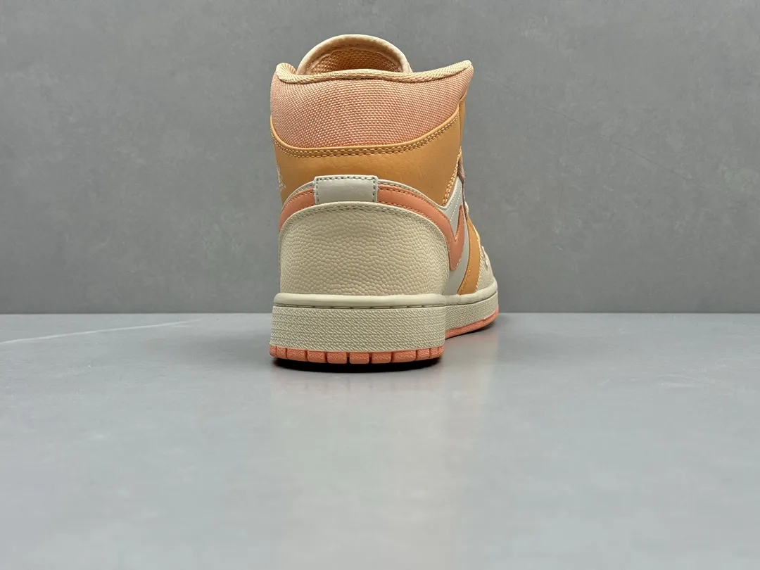 Attractive Nike Air Jordan 1 Mid SE ‘Apricot Orange’ – Women’s Basketball Shoes with Replica Nike Design, Sizes 36- 1227