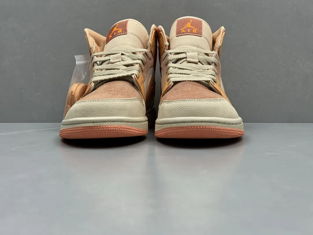 Attractive Nike Air Jordan 1 Mid SE ‘Apricot Orange’ – Women’s Basketball Shoes with Replica Nike Design, Sizes 36- 1227